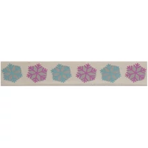 100% pamut szalag csomag - Snowflake Dots Blue