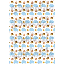 Mintás barkácsfilc - esőfelhők - makkos