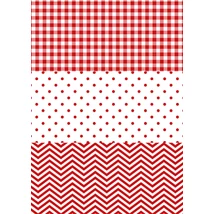 Mintás barkácsfilc - Christmas Basics - piros vegyes Mintás barkácsfilc - Christmas Basics - piros vegyes