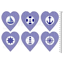 Mintás barkácsfilc - I love Balaton - kiegészítők szív Mintás barkácsfilc - I love Balaton - kiegészítők szív