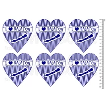 Mintás barkácsfilc - I love Balaton - szív Mintás barkácsfilc - I love Balaton - szív