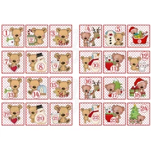 Mintás barkácsfilc - nagy adventi számok mackófalva - 2 lapos Mintás barkácsfilc - nagy adventi számok mackófalva - 2 lapos