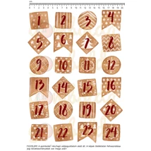 Mintás barkácsfilc - adventi számok - kraft hatás