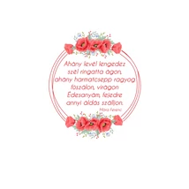 Mintás barkácsfilc - Ahány levél lengedez - pipacsos - hímzőkeretbe Mintás barkácsfilc - Ahány levél lengedez - pipacsos - hímzőkeretbe