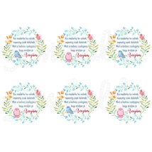 Mintás barkácsfilc - festett madárkák - anyák napi idézettel