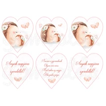 Mintás barkácsfilc - anyák napi sünik szívekben