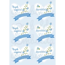 Mintás barkácsfilc - anyák napjára kék alapon szívek Mintás barkácsfilc - anyák napjára kék alapon szívek