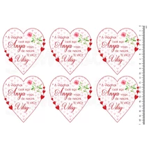 Mintás barkácsfilc - szíves szívek - Anya Te vagy a Világ