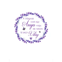 Mintás barkácsfilc - levendulás Anyák napi minta - hímzőkeretbe