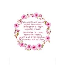 Mintás barkácsfilc - Azt a sok jót... - cseresznyevirággal - hímzőkeretbe Mintás barkácsfilc - Azt a sok jót... - cseresznyevirággal - hímzőkeretbe