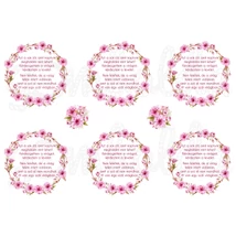 Mintás barkácsfilc - Azt a sok jót... - cseresznyevirággal Mintás barkácsfilc - Azt a sok jót... - cseresznyevirággal