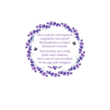 Mintás barkácsfilc - Azt a sok jót... - levendulás - hímzőkeretbe