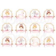 Mintás barkácsfilc - Balerina - koszorúban Mintás barkácsfilc - Balerina - koszorúban