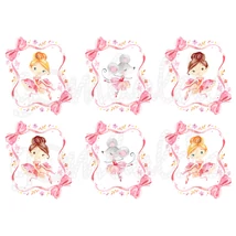 Mintás barkácsfilc - Balerina - masnis keretben Mintás barkácsfilc - Balerina - masnis keretben