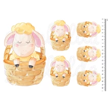 Mintás barkácsfilc - bari kosárban - vegyes méret