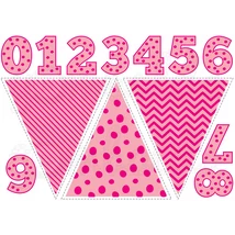 Mintás barkácsfilc - pink számos zászlófüzér Mintás barkácsfilc - pink számos zászlófüzér