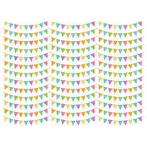 Mintás barkácsfilc - színes mini zászlófüzérek