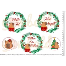 Mintás barkácsfilc - capybara - Helló tél Mintás barkácsfilc - capybara - Helló tél
