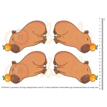 Mintás barkácsfilc - capybara - kivágható 2 pár