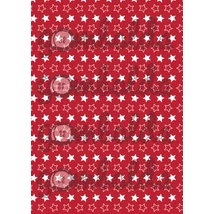Mintás barkácsfilc - piros alapon fehér csillagok Mintás barkácsfilc - piros alapon fehér csillagok