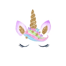 Mintás barkácsfilc - csillogó unikornisok - szarvacska hímzőkeretbe Mintás barkácsfilc - csillogó unikornisok - szarvacska hímzőkeretbe