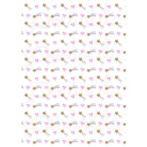 Mintás barkácsfilc - csillogó unikornisok - arany csillagok