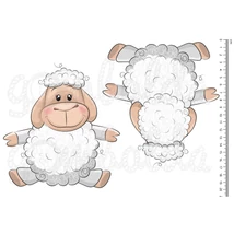 Mintás barkácsfilc - cuki állatok - kivágható bárányok - 1 pár