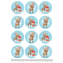 Mintás barkácsfilc - cuki őzike rókával - kicsi