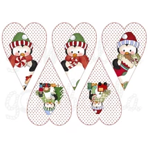 Mintás barkácsfilc - cuki pingvinek szívekben Mintás barkácsfilc - cuki pingvinek szívekben