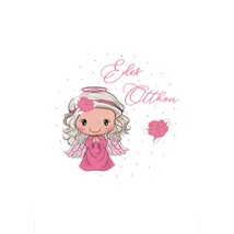 Mintás barkácsfilc - cuki tavaszi angyalka hímzőkeretbe - Édes otthon - rózsa Mintás barkácsfilc - cuki tavaszi angyalka hímzőkeretbe - Édes otthon - rózsa