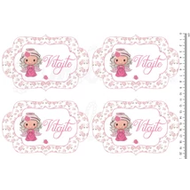 Mintás barkácsfilc - cuki tavaszi angyalka - Vitajte - rózsa