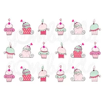 Mintás barkácsfilc - muffin