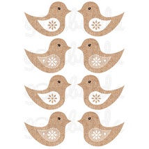 Mintás barkácsfilc - kivágható madarak juta Mintás barkácsfilc - kivágható madarak juta
