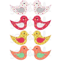 Mintás barkácsfilc - kivágható madarak vegyes mintás