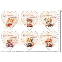 Mintás barkácsfilc - édes rókák - szív - Kisunokámnak szeretettel Mintás barkácsfilc - édes rókák - szív - Kisunokámnak szeretettel