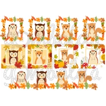 Mintás barkácsfilc - őszi állatok