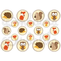 Mintás barkácsfilc - erdei barátok körökben Mintás barkácsfilc - erdei barátok körökben