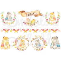 Mintás barkácsfilc - erdei húsvét