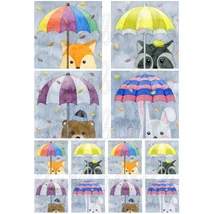 Mintás barkácsfilc - esernyős állatok Mintás barkácsfilc - esernyős állatok