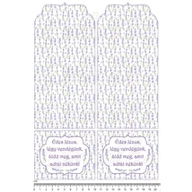 Mintás barkácsfilc - evőeszköz tartó alap - Édes Jézus - levendulás