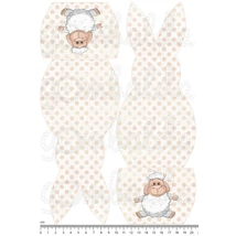 Mintás barkácsfilc - evőeszköz tartó alap - cuki állatok - bárány