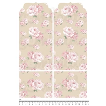 Mintás barkácsfilc - evőeszköz tartó alap - sima shabby chic - cappuccino