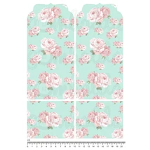 Mintás barkácsfilc - evőeszköz tartó alap - sima shabby chic - menta