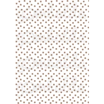 Mintás barkácsfilc - fehér alapon barna csillagok Mintás barkácsfilc - fehér alapon barna csillagok