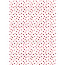 Mintás barkácsfilc - fehér alapon piros csillagok Mintás barkácsfilc - fehér alapon piros csillagok