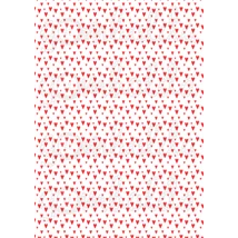 Mintás barkácsfilc - fehér alapon piros szívek Mintás barkácsfilc - fehér alapon piros szívek