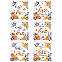 Mintás barkácsfilc - festett tökös koszorúk