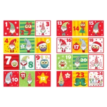 Mintás barkácsfilc - nagy adventi számok karácsonyi manókkal - 2 lapos Mintás barkácsfilc - nagy adventi számok karácsonyi manókkal - 2 lapos