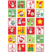 Mintás barkácsfilc - adventi számok karácsonyi manókkal