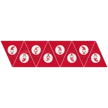 Banner mintás barkácsfilc - piros kötött manók
